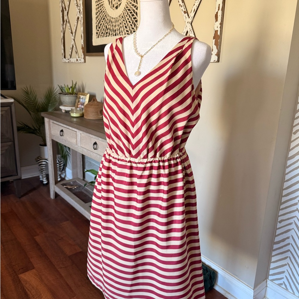 Striped Red and White Women's Dress